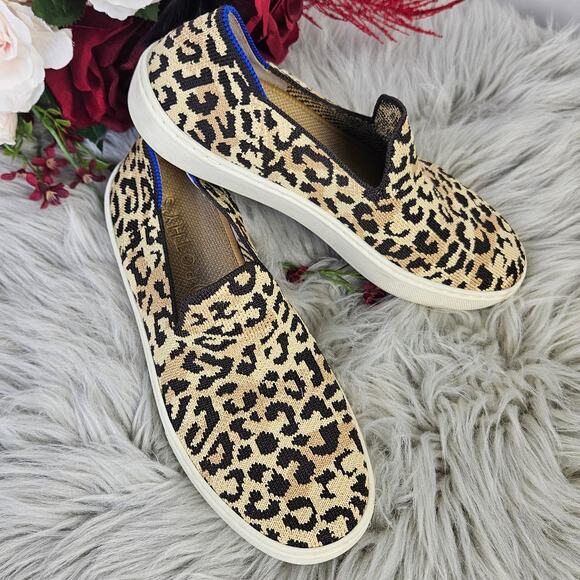 Rothy's Shoes - Rothy’s Original Slip On Sneaker Desert Cat Leopard Print Shoes Size 7 Sustainab